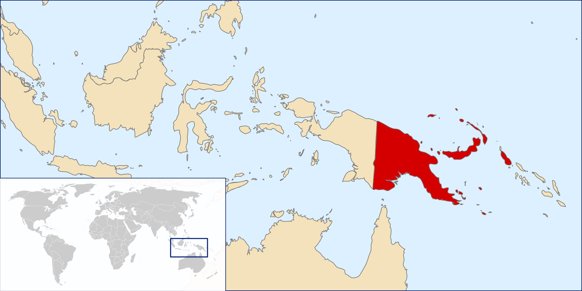 papua ny guinea kart Papua Ny Guinea World Map Papua Ny Guinea Plassering Pa Verdenskartet Melanesia Oseania papua ny guinea kart