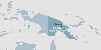 Kart over goroka papua ny-guinea