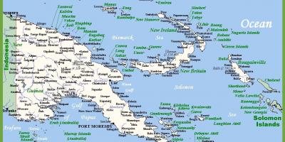Papua ny-guinea i kart