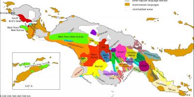 Kart av papua ny-guinea språk
