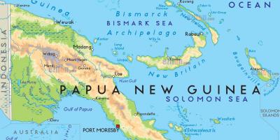 Kart over port moresby papua ny-guinea