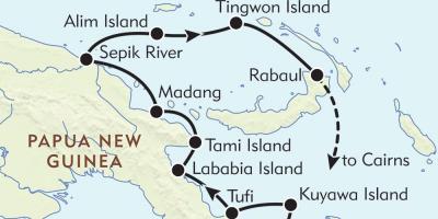 Kart over rabaul papua ny-guinea