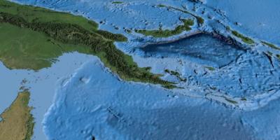 Kart av satellitt kart over papua ny-guinea